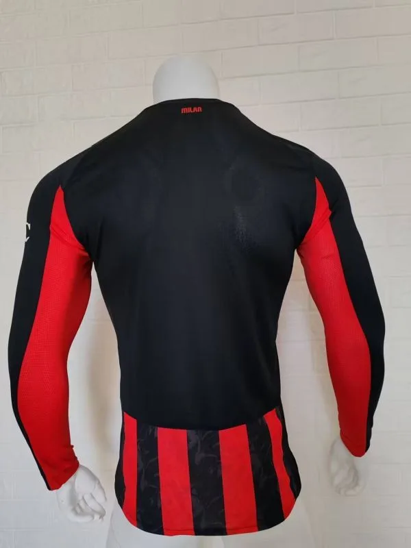 AC Milan 2025/26 Home Shirt Long Sleeve Player Version — 2