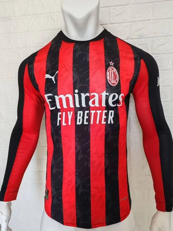AC Milan 2025/26 Home Shirt Long Sleeve Player Version