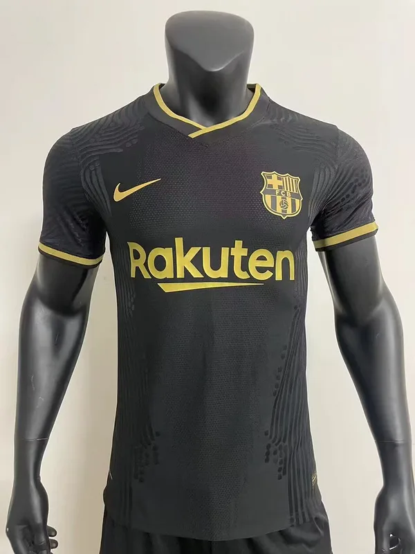 Barcelona 2020/21 Segunda Equipación Camiseta Versión Jugador Black