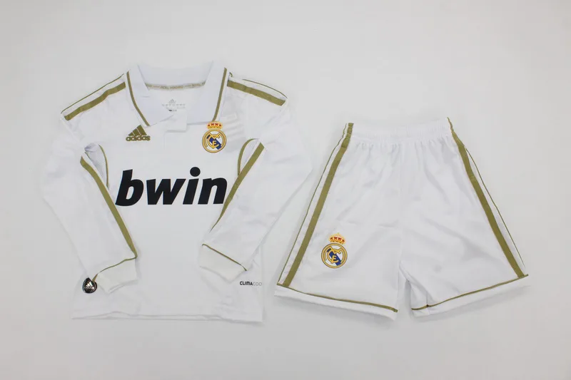 Real Madrid 2011/12 Heim Set Kinder Langarm