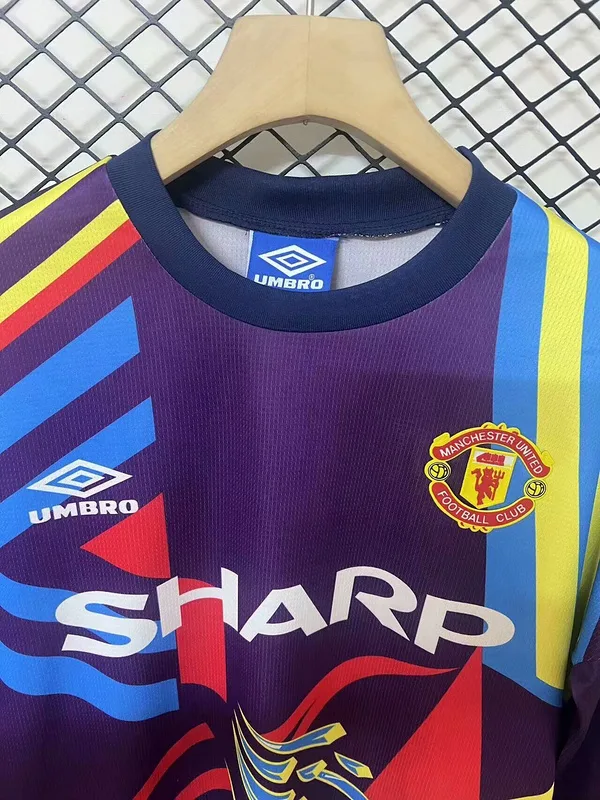 Manchester United 1992/93 Torwart Trikot Langarm Purple