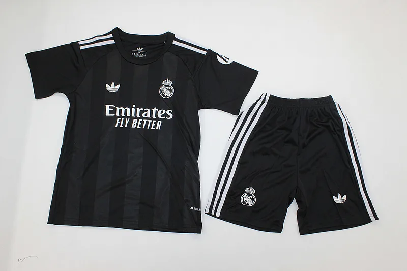 Real Madrid 2025/26 Gardien Ensemble Enfant Black