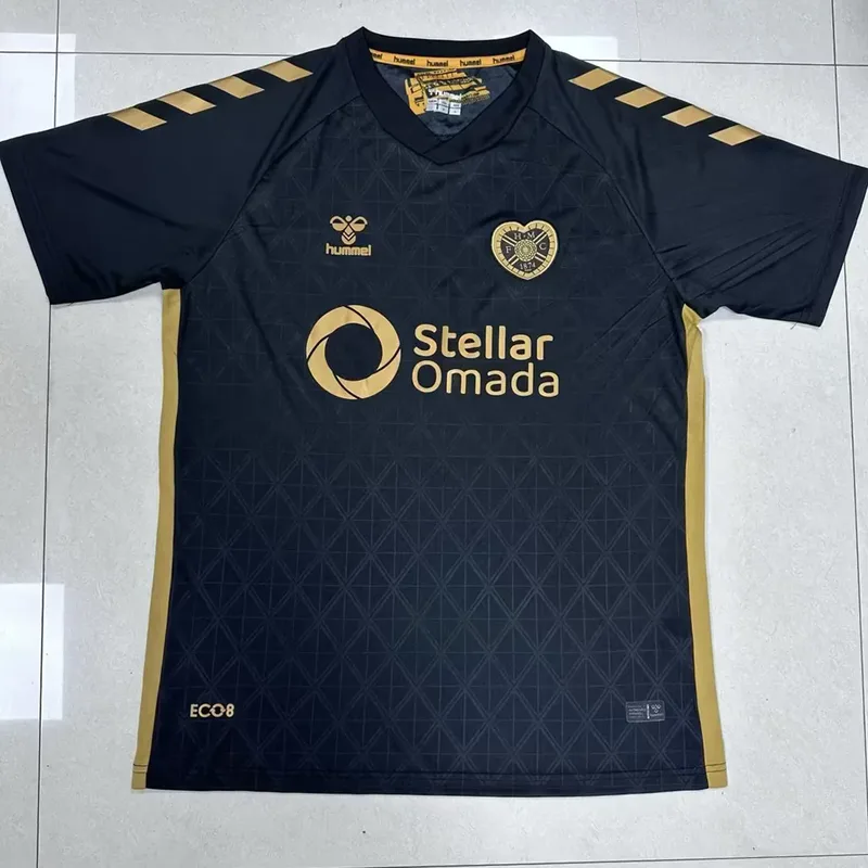 Heart of Midlothian 2025/26 Third Maillot Manches Courtes Black