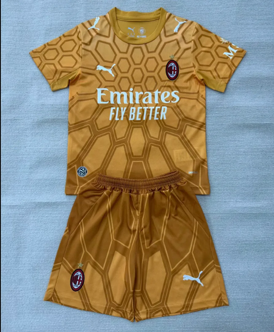 AC Milan 2026/27 Goalkeeper Kids Kit Yellow — 2
