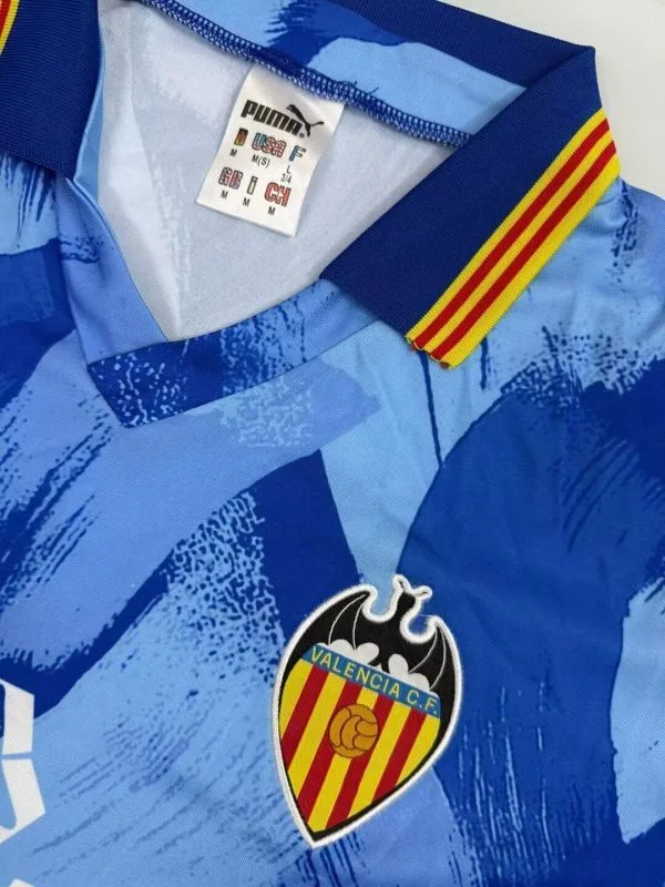 Valencia 1990/91 Away Shirt Blue