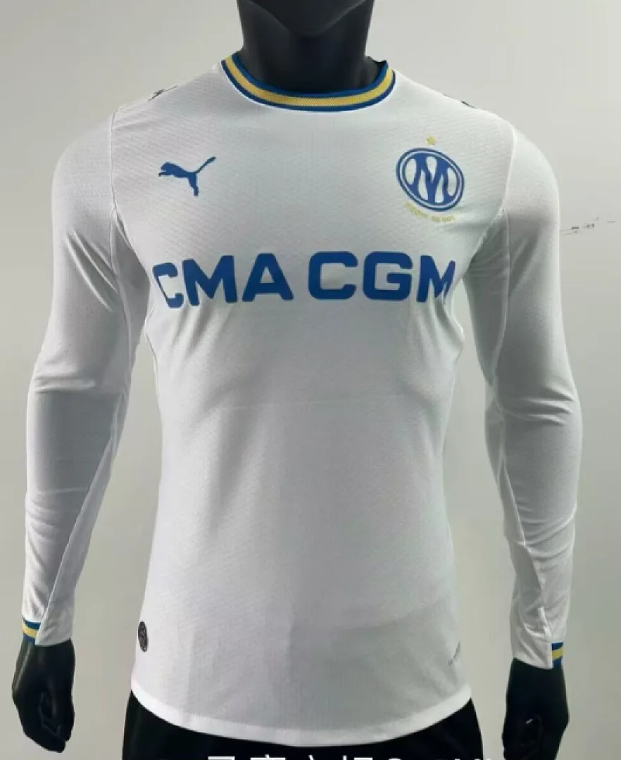 Marseille 2026/27 Home Shirt Long Sleeve Player Version