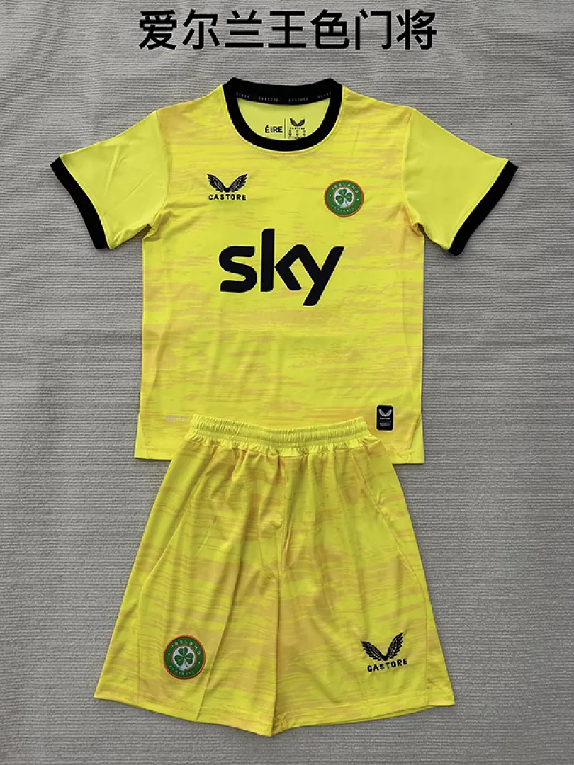 Ireland 2026/27 Goalkeeper Kids Kit Yellow — 2