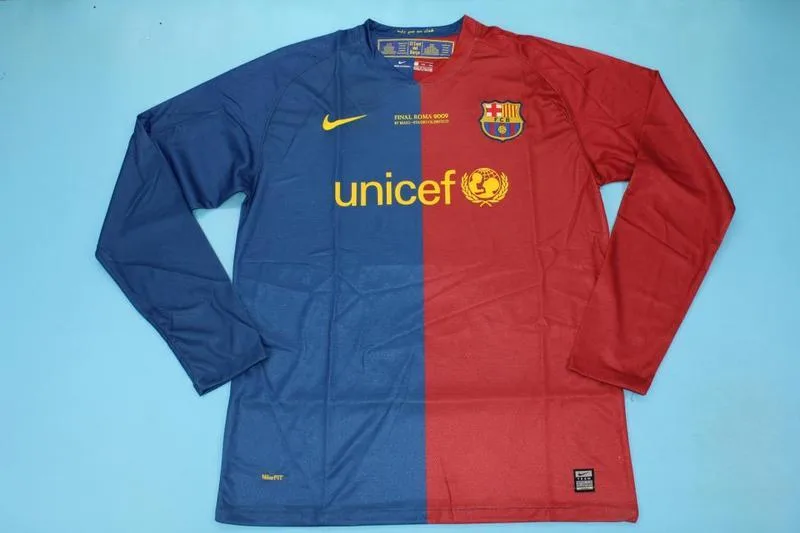 Barcelona 2008/09 Home Shirt Long Sleeve Champions League
