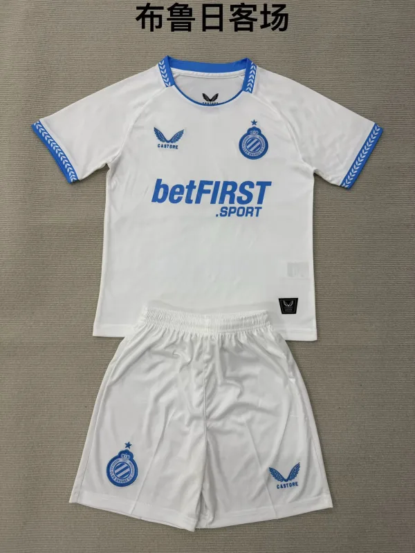 Club Brugge 2025/26 Away Kids Kit — 2