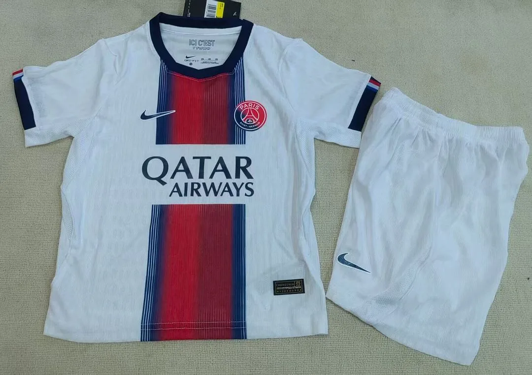 Paris Saint-Germain 2026/27 Segunda Equipación Conjunto de Niño Versión Jugador White — 2
