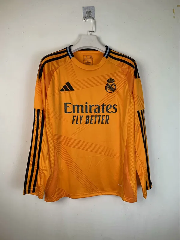 Real Madrid 2024/25 Segunda Equipación Camiseta Manga Larga Orange