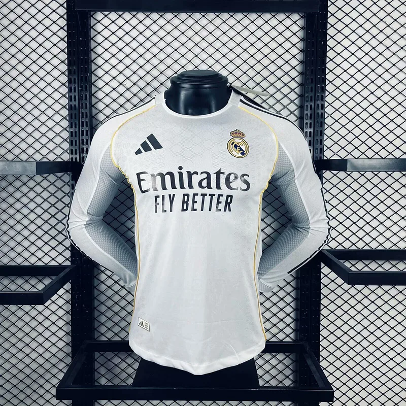Real Madrid 2025/26 Camiseta Manga Larga Versión Jugador Lhome — 2