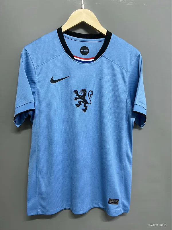 Pays-Bas 2025/26 Extérieur Maillot Manches Courtes Blue — 2