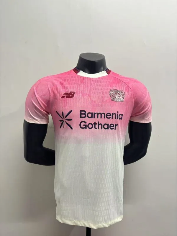 Bayer Leverkusen 2025/26 Away Shirt Player Version Pink