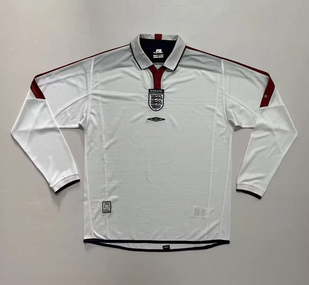 Angleterre 2004 Domicile Maillot Manches Longues — 2