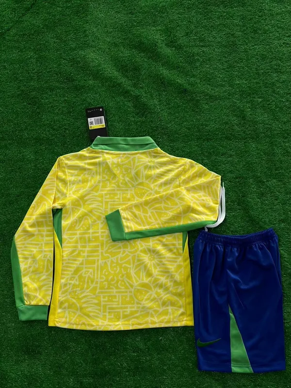 Brazil 2024 Home Kids Kit Long Sleeve — 1