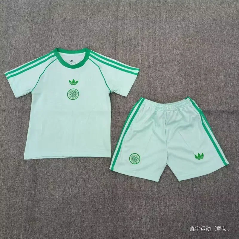 Celtic 2025/26 Kids Kit Green — 1