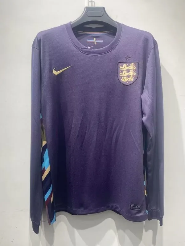 England Away Shirt Long Sleeve Blue — 2