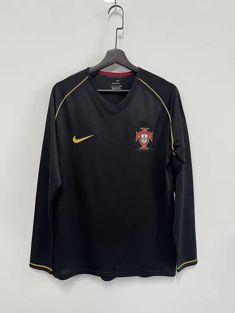Portugal 2006 Away Shirt Long Sleeve Black — 2