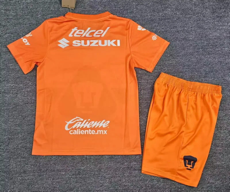 Pumas UNAM 2025/26 Goalkeeper Kids Kit Orange