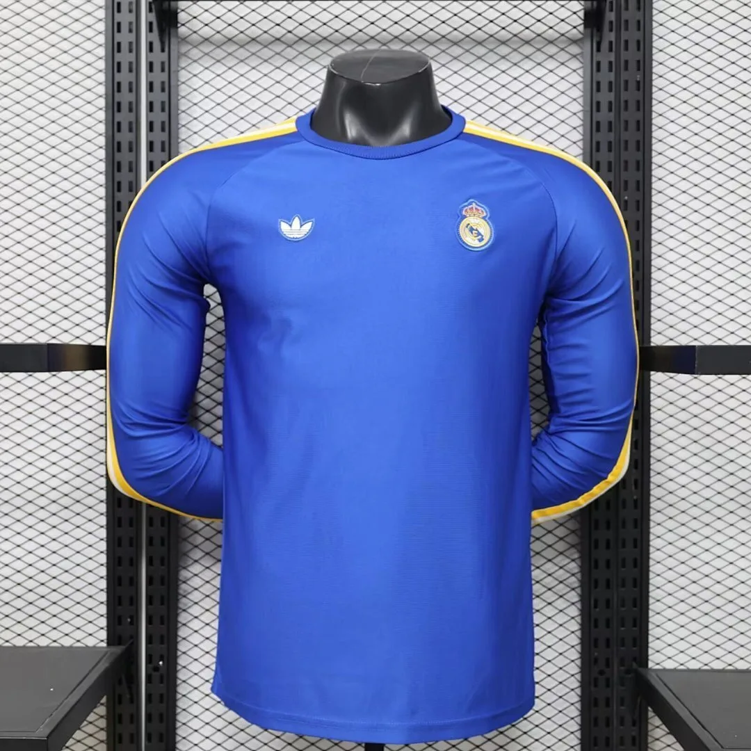 Real Madrid Shirt Long Sleeve Player Version Blue