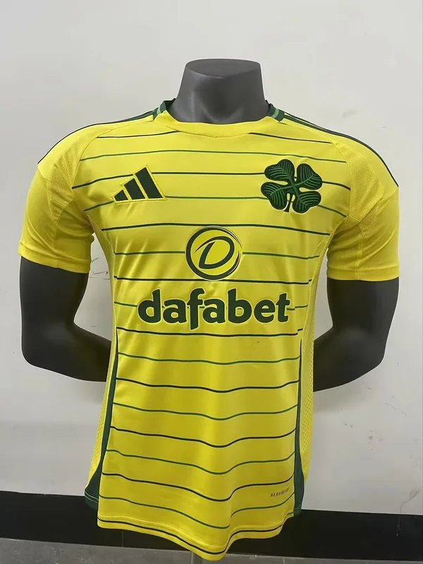 Celtic 2024/25 Away Shirt Player Version Yellow — 2