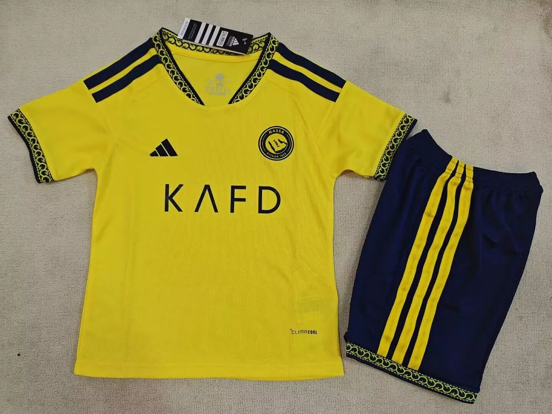 Al Nassr 2026/27 Home Kids Kit — 2