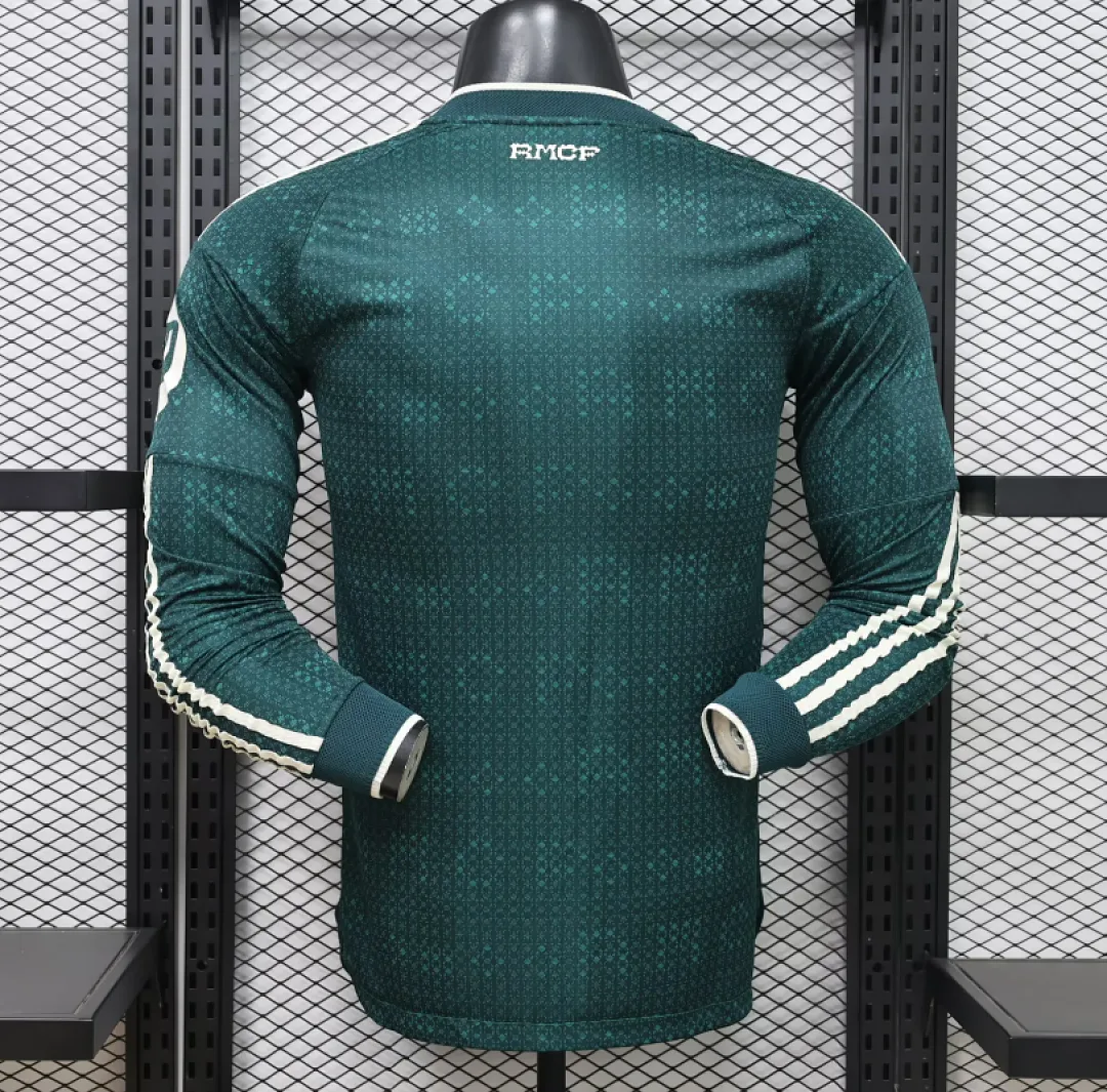 Real Madrid 2026/27 Auswärts Trikot Langarm Spielerversion Green — 2