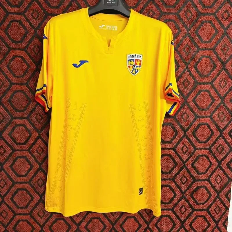Rumanía 2024/25 Primera Equipación Camiseta Manga Corta — 2