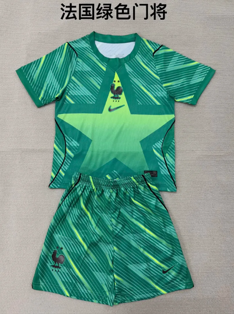 France 2026 Goalkeeper Kids Kit Green — 2