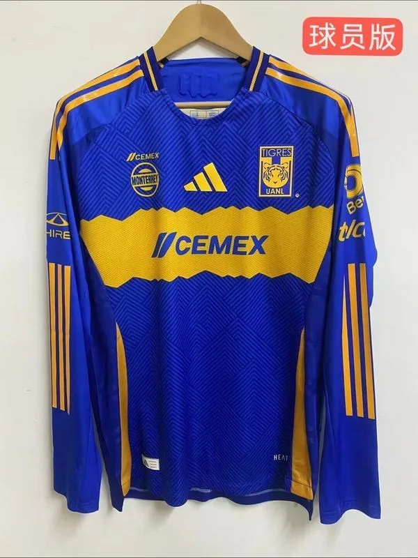 Tigres UANL 2024/25 Extérieur Maillot Manches Longues Version Joueur Blue — 2