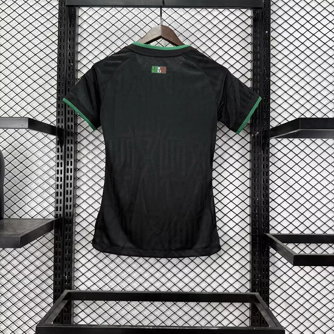 México 2026 Tercera Equipación Camiseta de Mujer Versión Jugador Black — 1