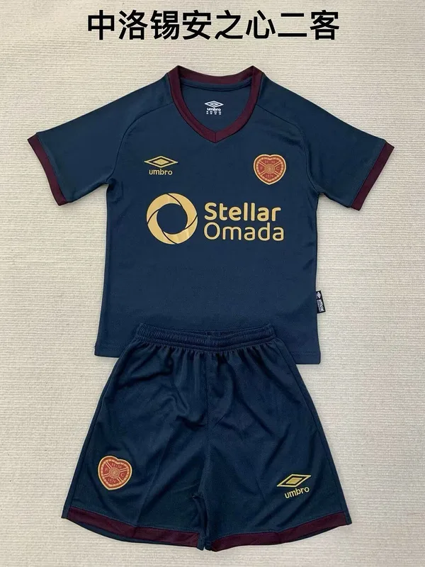 Heart of Midlothian 2024/25 Third Ensemble Enfant Blue — 2