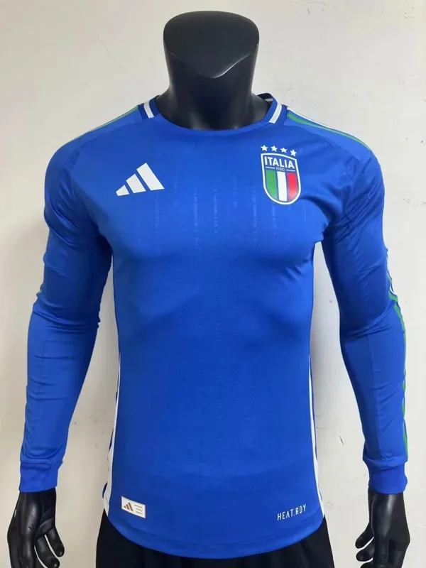 Italy 2024/25 Home Shirt Long Sleeve Player Version
