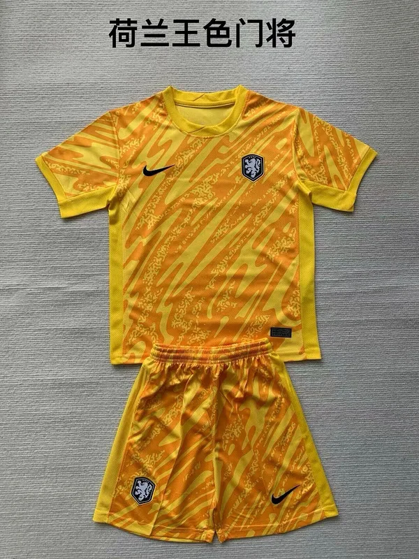 Pays-Bas 2024 Gardien Ensemble Enfant Yellow — 2
