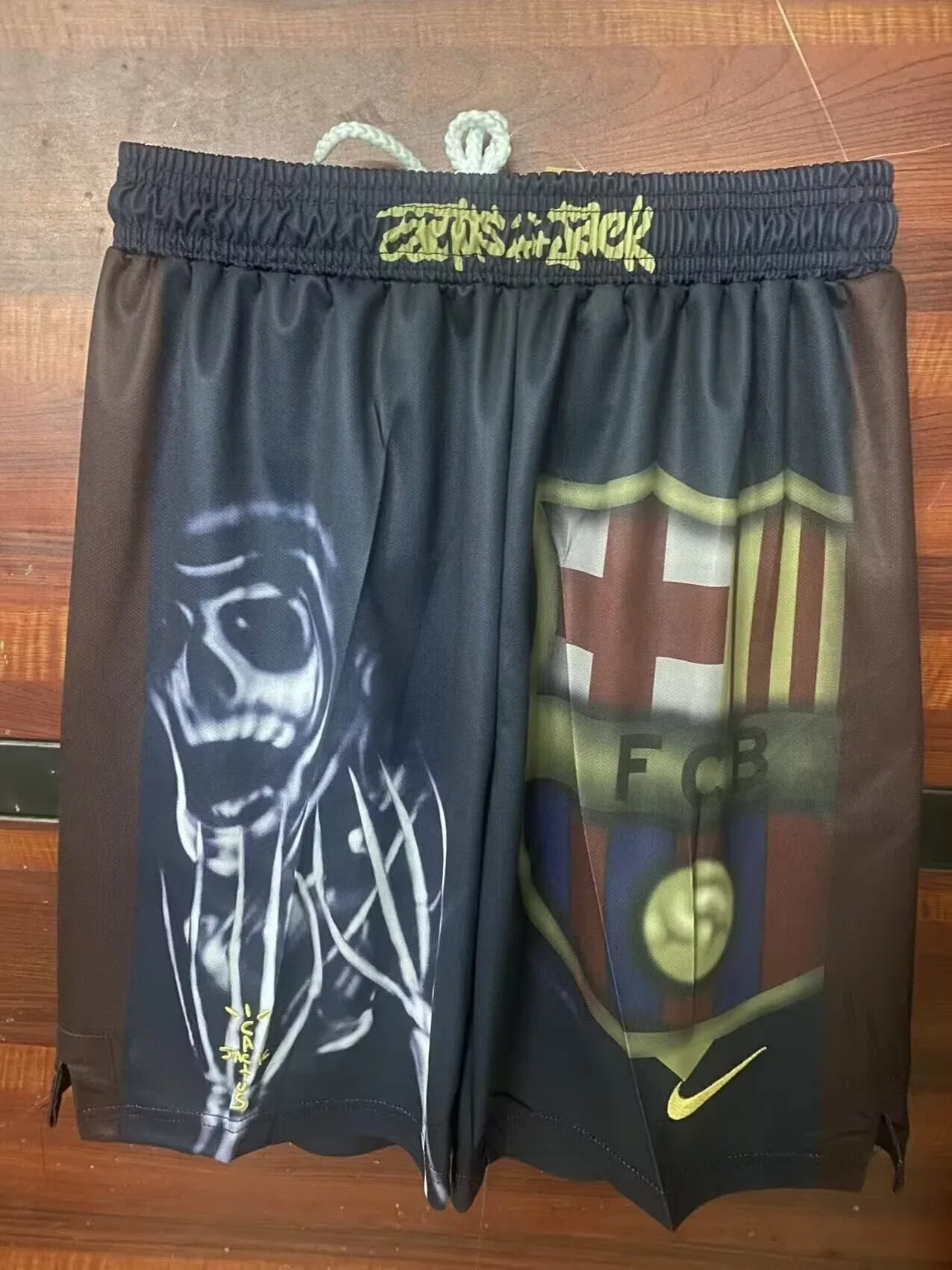 Barcelona Home Shorts Travis Scott X NIKE X Cactus Jack SKELETON — 1
