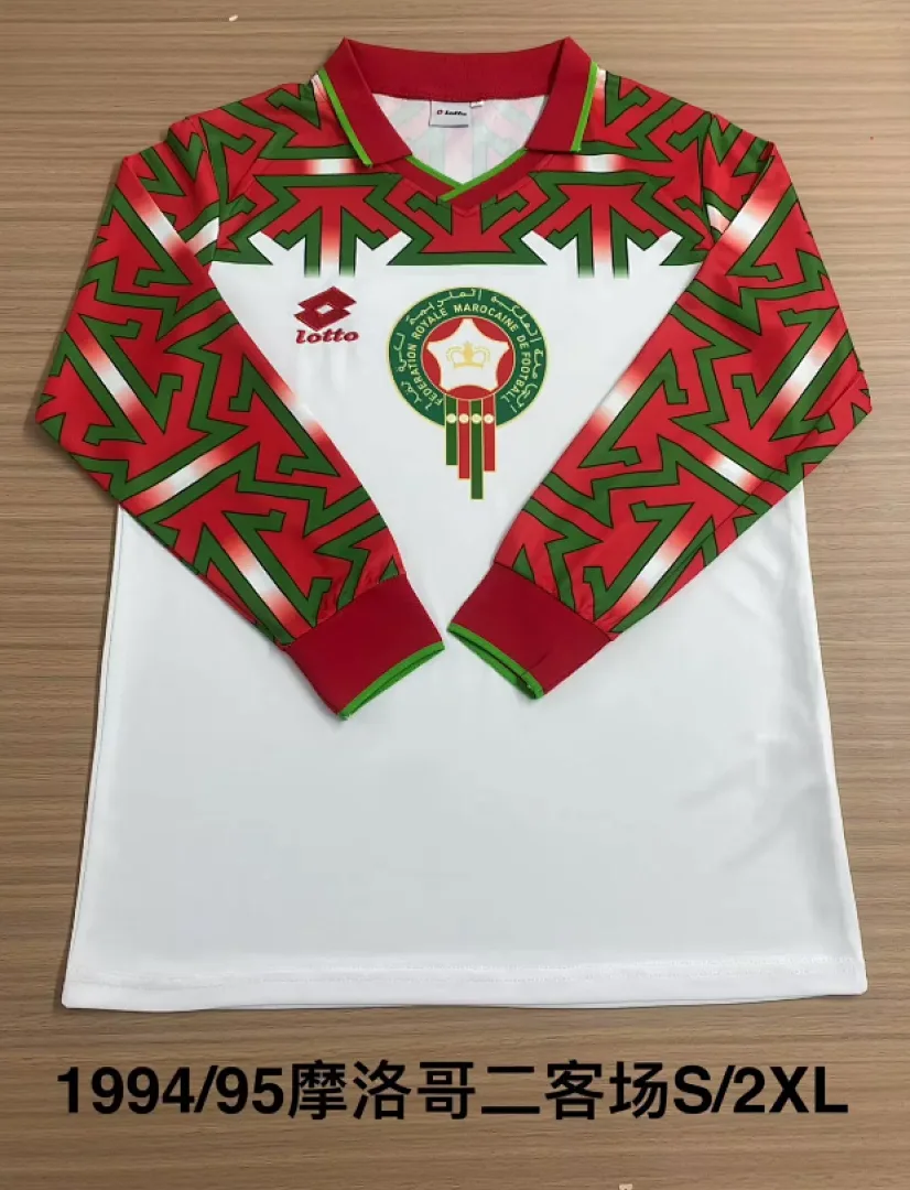 Morocco 1994/95 Third Shirt Long Sleeve White