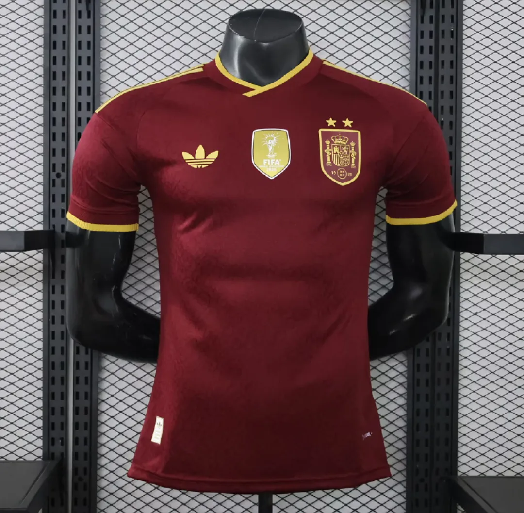 Espagne 2026 Maillot Version Joueur Dark Red — 2