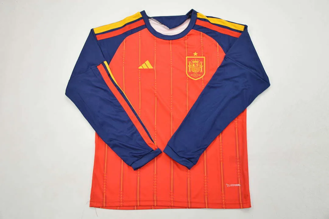 Spain 2026 Home Kids Kit Long Sleeve — 2