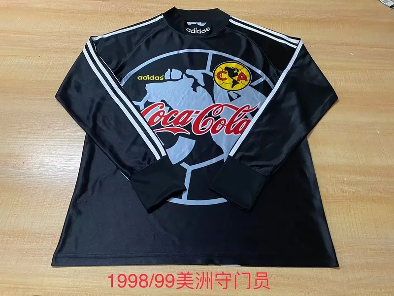 Club América 1998/99 Goalkeeper Shirt Long Sleeve Blue — 2