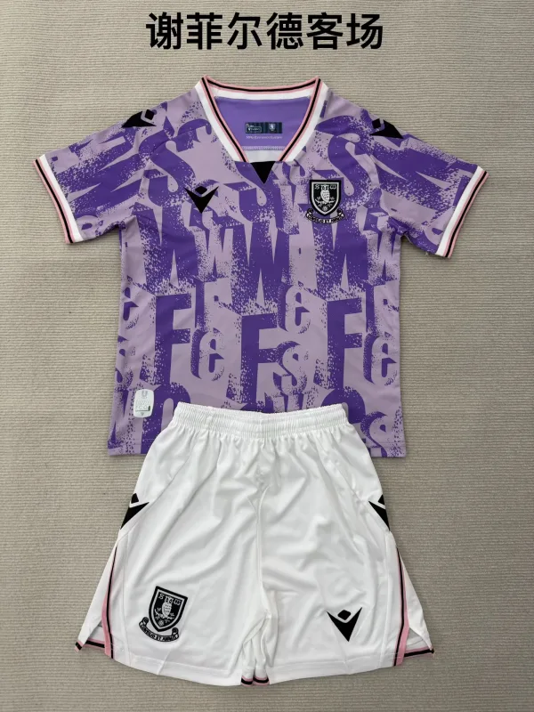 Sheffield Wednesday 2025/26 Away Kids Kit