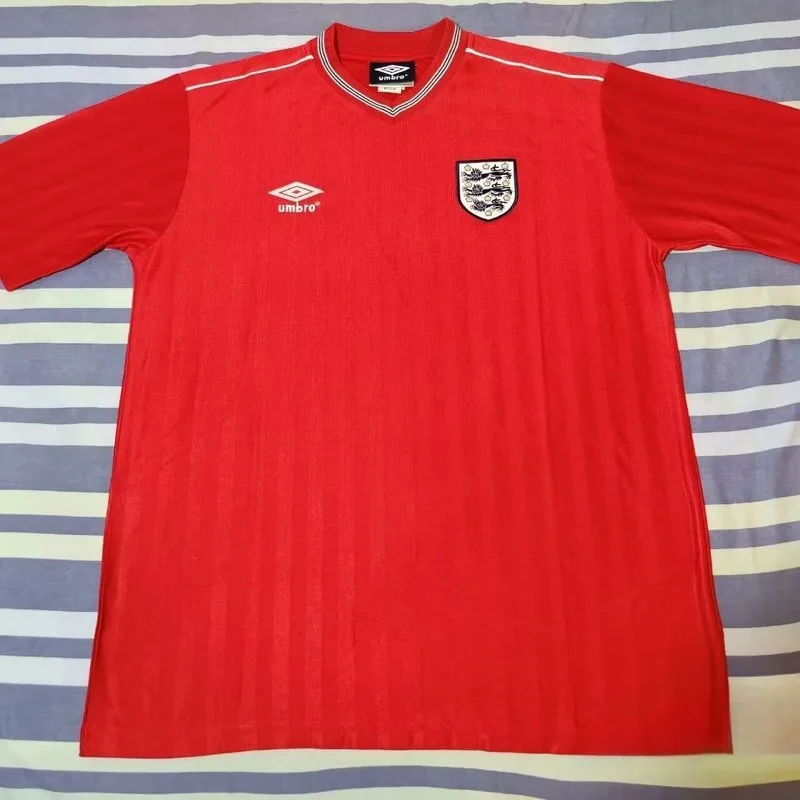 England 1986 Away Shirt Red