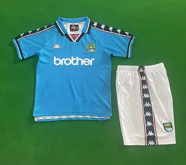Manchester City 1997/98 Domicile Ensemble Enfant — 1