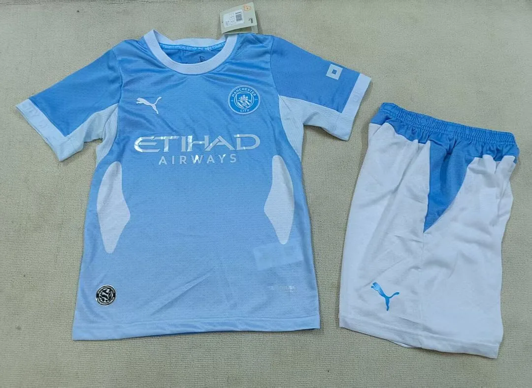 Manchester City 2026/27 Domicile Ensemble Enfant Version Joueur — 2