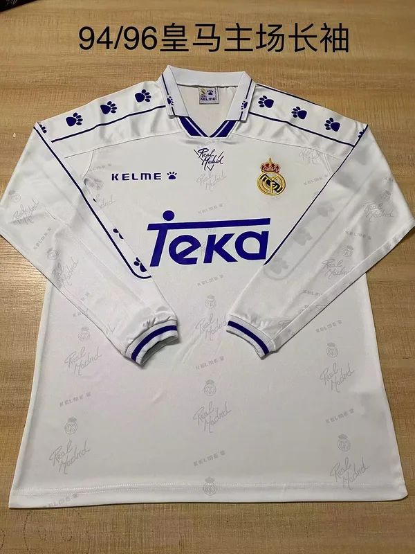 Real Madrid 1994/96 Home Shirt Long Sleeve — 2
