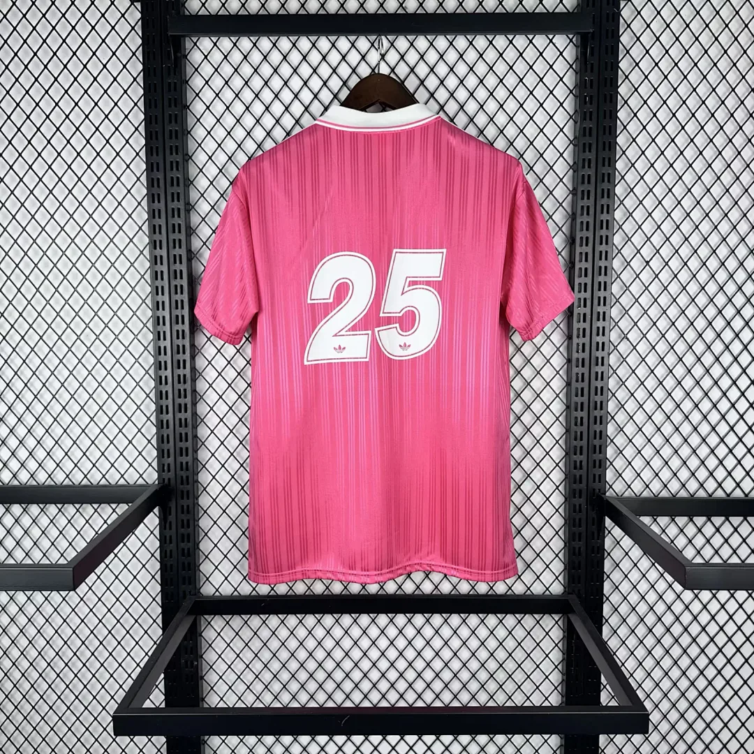 Ad X Oasis Tour Jacquard Font 2025/26 Shirt Pink — 1