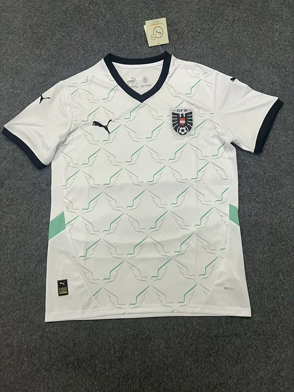 Austria 2024 Away Shirt Short Sleeve White