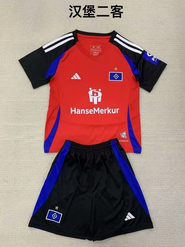 Hamburger SV 2024/25 Third Kids Kit Red
