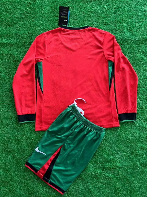 Portugal 2024 Domicile Ensemble Enfant Manches Longues — 1