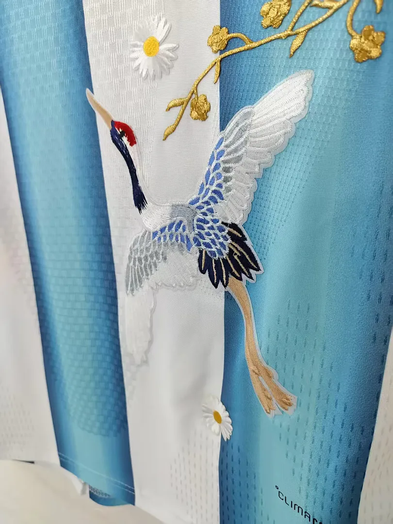 Argentina 2026 Shirt Player Version Crane Floral Embroidery — 1